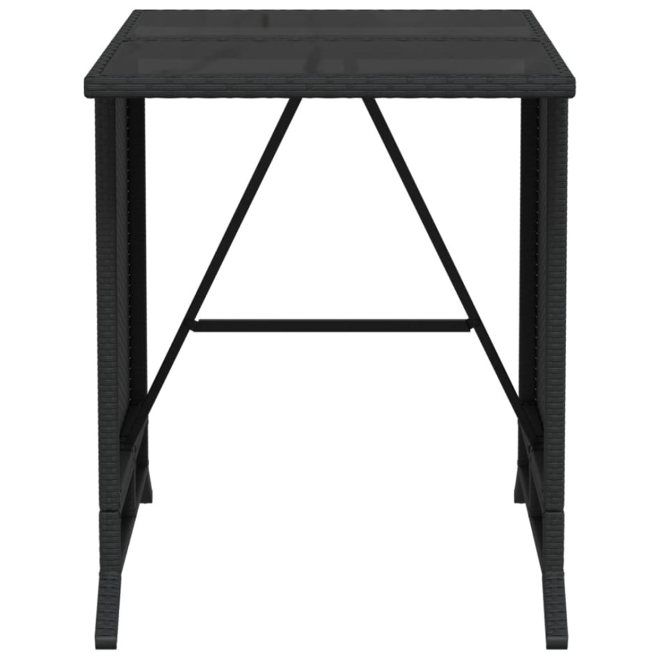 Mesita y sillas con cojines 3 piezas ratán sintético