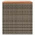 Caja de almacenaje jardín madera acacia ratán gris 110x50x54