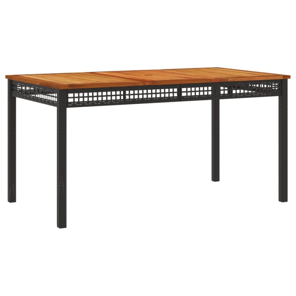 Set comedor de jardín 3 pzas con cojines ratán sintético