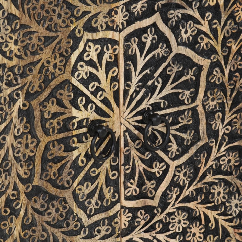 Armario auxiliar madera maciza de mango 60x33x75