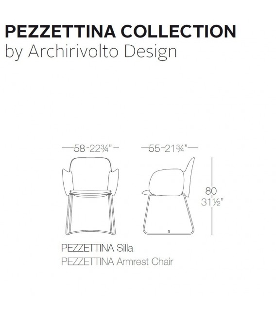 Sillón de diseño, modelo Pezzettina