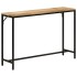 Mesa consola madera maciza mango rugosa y hierro 110x30x75