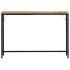 Mesa consola madera maciza mango rugosa y hierro 110x30x75