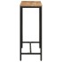 Mesa consola madera maciza mango rugosa y hierro 110x30x75