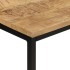 Mesa consola madera maciza mango rugosa y hierro 110x30x75