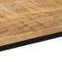 Mesa consola madera maciza mango rugosa y hierro 110x30x75