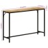 Mesa consola madera maciza mango rugosa y hierro 110x30x75