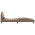 Estructura de cama cabecero cuero sintético capuchino 90x190