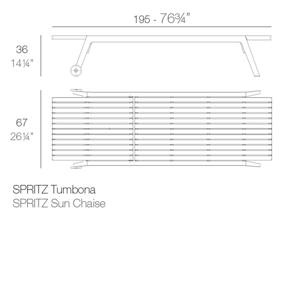 Tumbona Apilable, modelo Spritz