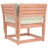 Sofá esquinero de jardín con cojines madera Douglas 73x73x78