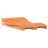 Tumbonas madera maciza de pino marrón 2 uds 205x60x31,5