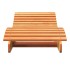 Tumbonas madera maciza de pino marrón 2 uds 205x60x31,5