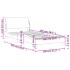 Estructura de cama con cabecero de terciopelo rosa 100x200