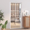 Puerta interior vidrio EGS y aluminio blanco 93x201,5 cm