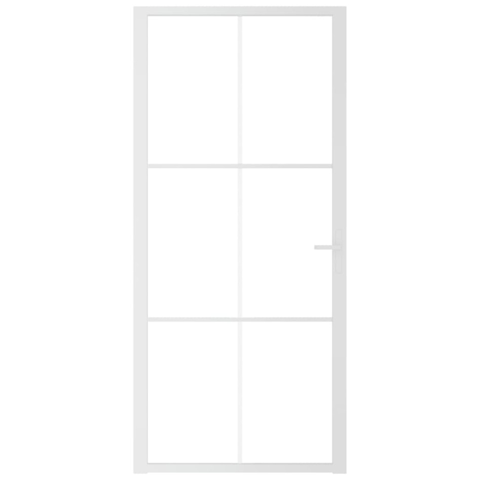 Puerta interior vidrio EGS y aluminio blanco 93x201,5