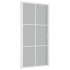 Puerta interior de vidrio y aluminio blanco mate 102,5x201,5