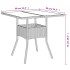 Mesa de jardín superficie de vidrio ratán PE beige 80x80x75