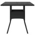 Mesa de jardín superficie de vidrio ratán PE negro 80x80x75