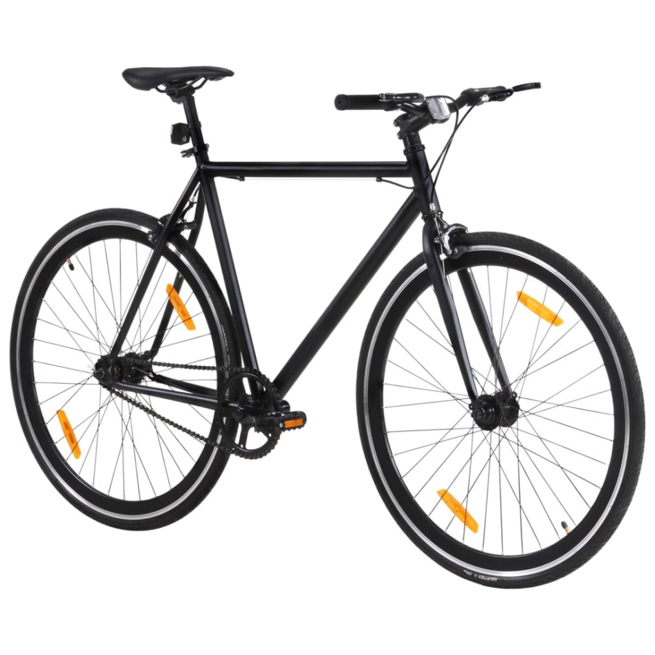 Bicicleta de piñón fijo negro 700c 51