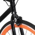 Bicicleta de piñón fijo negro y naranja 700c 59