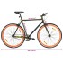 Bicicleta de piñón fijo negro y naranja 700c 59