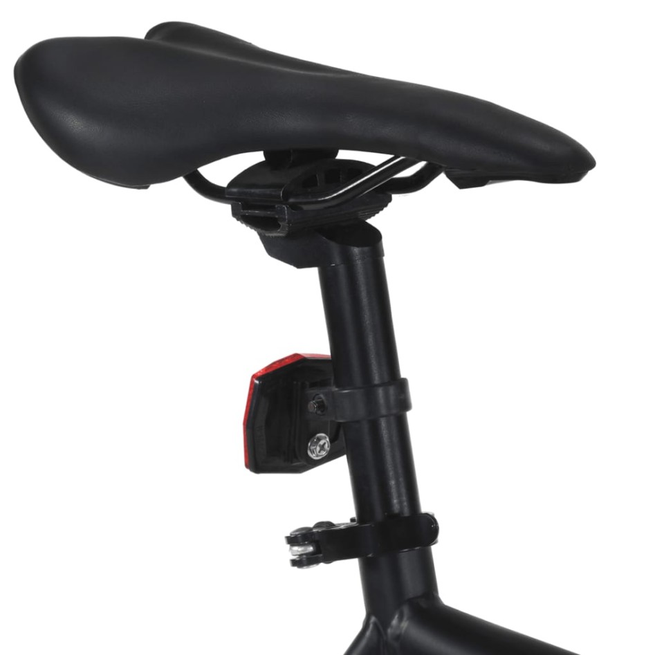 Bicicleta de piñón fijo negro y verde 700c 55