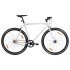 Bicicleta de piñón fijo blanco y negro 700c 51