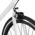 Bicicleta de piñón fijo blanco y negro 700c 51