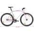 Bicicleta de piñón fijo blanco y negro 700c 51