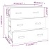 Aparador de madera maciza de pino marrón cera 80x40x75