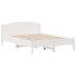 Estructura de cama con cabecero madera pino blanco 140x200
