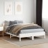 Estructura de cama con cabecero madera pino blanco 140x200