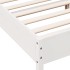Estructura de cama con cabecero madera pino blanco 140x200