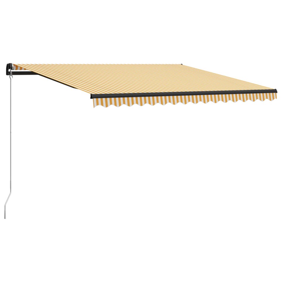 Toldo manual retráctil con LED amarillo y blanco 400x300