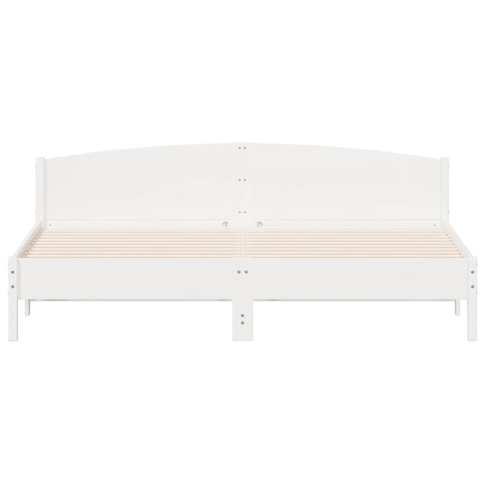 Estructura cama cabecero madera maciza pino blanco 180x200