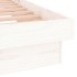 Estructura de cama con LED madera maciza blanca 90x190