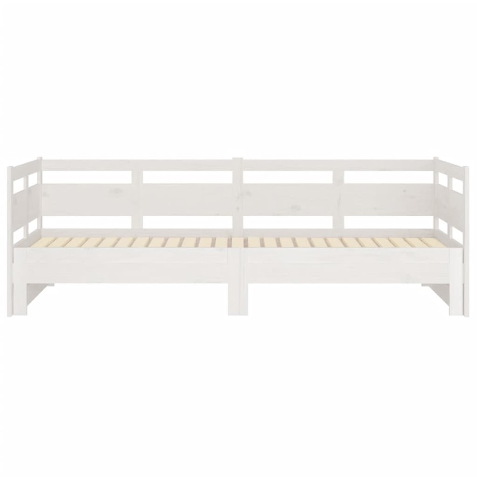 Sofá cama extraíble madera maciza de pino blanco 2x(90x200)