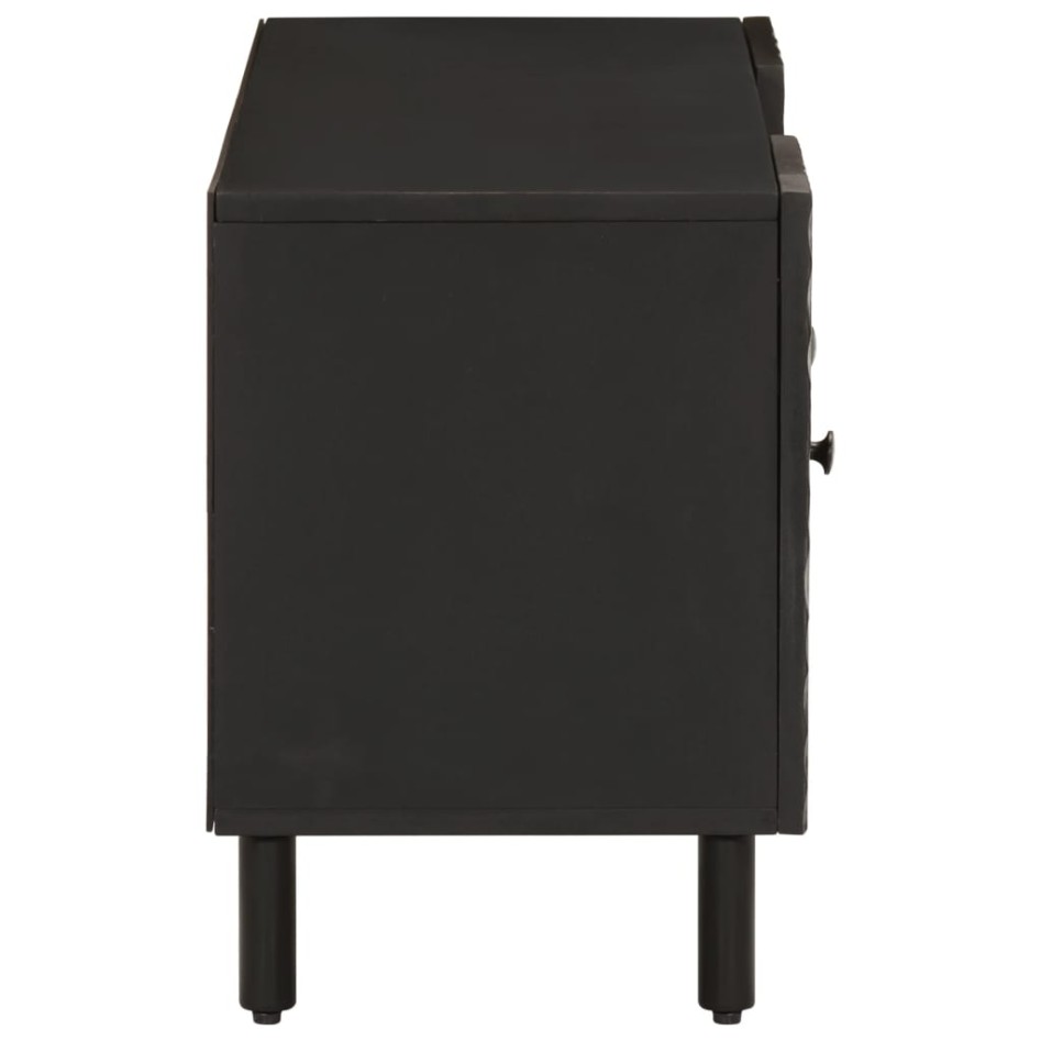 Mueble de TV madera maciza de mango negro 105x33x46