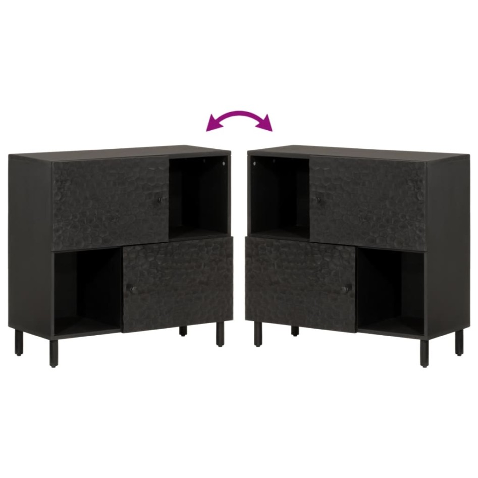 Aparador madera maciza de mango negro 80x33x75