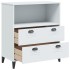 Librería VIKEN madera maciza de pino blanco 80x40x90