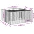 Caseta perros con corral acero galvanizado gris 197x194x110