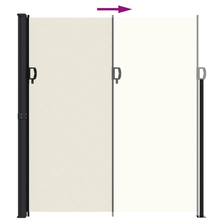 Toldo lateral retráctil crema 220x500