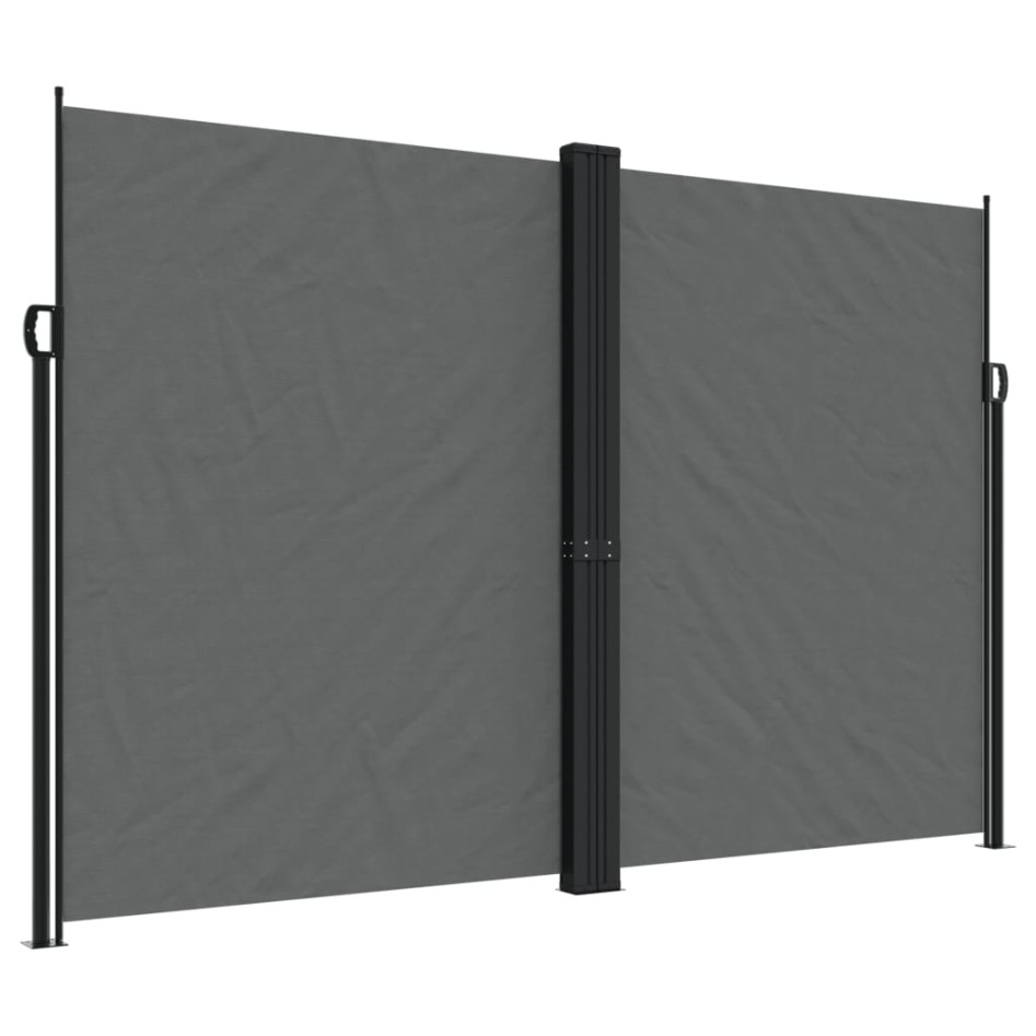 Toldo lateral retráctil gris antracita 220x600