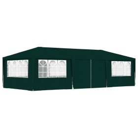Carpa profesional para fiestas con paredes verde 90 g/m² 4x9