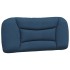 Estructura de cama con cabecero de tela azul 80x200