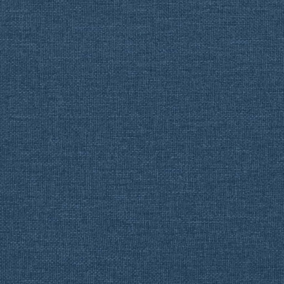 Estructura de cama con cabecero de tela azul 80x200