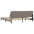 Estructura de cama con cabecero de tela gris taupe 200x200