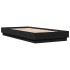 Estructura de cama madera de ingeniería negra 90x200