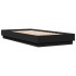 Estructura de cama madera de ingeniería negra 90x200
