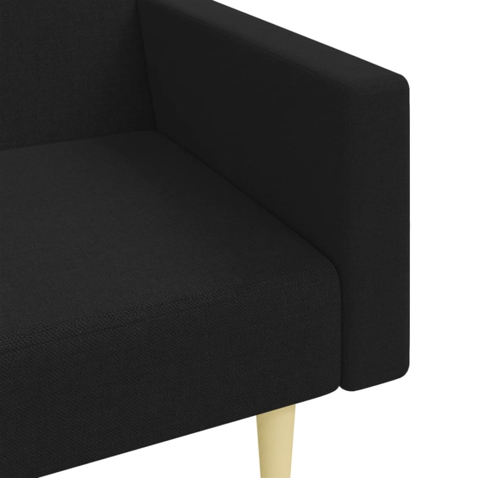 Sofá cama de 2 plazas con taburete tela